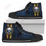 Mens Womens Buffalo Sabres High Top Shoes Triple Stripe Bar Dynamictop Sports Shoes