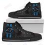 Mens Womens Carolina Panthers High Top Shoes Triple Stripe Bar Dynamic Shoes For Men Custom Shoes