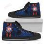 Mens Womens Chicago Cubs High Top Shoes Triple Stripe Bar Dynamic Shoes For Men Custom Shoes