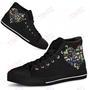 Mens Womens Game Heart Love Game Controller Unisex High Top Shoes Nes Controller Shoes Custom Canvas