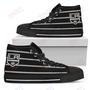 Mens Womens Los Angeles Kings High Top Shoes Edge Straight Perfect Circle Shoes