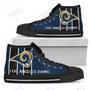 Mens Womens Los Angeles Rams High Top Shoes Steaky Trending Fashion Sporty Shoes For Men Custom Shoes