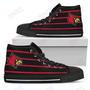 Mens Womens Louisville Cardinals High Top Shoes Edge Straight Perfect Circle Shoes