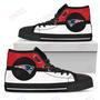 Mens Womens New England Patriots High Top Shoes Bright Colours Open Sections Great