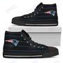 Mens Womens New England Patriots High Top Shoes Edge Straight Perfect Circle Shoes