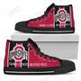 Mens Womens Ohio State Buckeyes High Top Shoes Steaky Trending Fashion Sporty Shoes