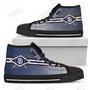 Mens Womens San Diego Padres High Top Shoes Double Stick Check Shoes