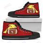 Mens Womens San Francisco High Top Shoes Happy Pikachu Laying On Balltop Quality