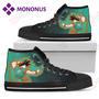 Mens Womens Son Goku Saiyan Power Miami Dolphins High Top Shoes Black