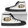 Mens Womens Straight Line With Deep Circle New Orleans Saints High Top Shoes