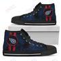 Mens Womens Tennessee Titans High Top Shoes Triple Stripe Bar Dynamictop Sports Shoes