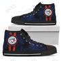 Mens Womens Toronto Blue Jays High Top Shoes Triple Stripe Bar Dynamic Shoes For Men Custom Shoes