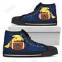 Mens Womens Toronto Maple Leafs High Top Shoes Cute Pikachu Laying On Balltop Quality