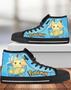 Pokemon Pikachu Anime Japan I Design Art For Fan Sneakers Black High Top Shoes For Men And Women