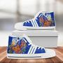 Scooby Doo Cartoon Blue Design Art For Fan Sneakers Black High Top Shoes For Men And Women