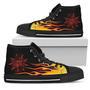 Slipknot Rock Music Band Fire Design Art For Fan Sneakers Black High Top Shoes For Men And Women