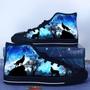 Wolf Shoes Howl Style Animal Fan Women’S Men’S Sneakers High Top Shoes