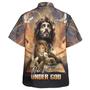 One Nation Under God Jesus Lion Cross Hawaiian Shirt