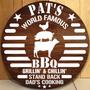 Grilling And BBQ Lovers Custom Round Wood