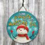 Some People Are Worth Melting For Merry Christmas Circle Round Wood Sign