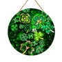 St Patrick's Day Green Shamrock Aloha Round Wood Sign Home Decoration Waterproof