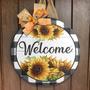 Welcome Sign Custom Round Wood Sign