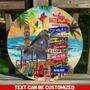 Welcome To My Tiki Hut Custom Round Wood Sign