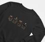 Embroidered Christmas Black Cat Sweatshirt, Meowy Christmas Shirt, For Cat Lovers