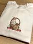 Strawberry Basket Bunny Embroidered Sweatshirt Crewneck Sweatshirt For Men And Women