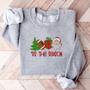 Tis The Season Christmas Tree Machine Embroidery Sweatshirt, Santa Gifts