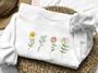 Wildflowers Embroidered Sweatshirt Crewneck Sweatshirt Best Gift For Family