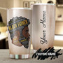 Black Father Strong Noble Supportive Caring Personalized Tumblerbirthday Christmas Gift Father'S Day Gift For Dad From Son Daughter