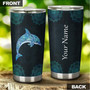 Gift For Her Gift Dolphin Lover, Blue Dolphin Mandala Personalized Tumbler, dolphin Stainless Steel 20oz Tumbler, meaningful Christmas Gift Birthday