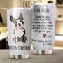 Boston Terrier Dog Dear Daddy Personalized Tumblerdog Tumbler Father'S Day Gift Boston Terrier Dad Gift For Dog Dad