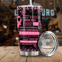 Breast Cancer Warrior I Know Pain I Know Fear Personalized Tumbler Pink Ribbon Tumblercancer Treatment Care Gift Gift For Her