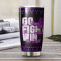 Cancer Survivor Strong Woman Personalized Steel Tumblergift For Cancer Patient Woman Purple Ribbon Tumblercancer Treatment Care Gift
