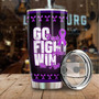 Cancer Survivor Strong Woman Personalized Steel Tumblergift For Cancer Patient Woman Purple Ribbon Tumblercancer Treatment Care Gift