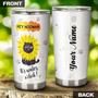 Cat Sunflower Hey Hooman It'S Water O' Clock Steel Tumbler Sunflower Tumbler Gift For Sunflower Lover Sunflower Presentgift For Her
