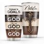 Classic Personalized Cross Stainless Steel Tumbler Start The Day With God