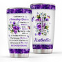 I Still Believe In Amazing Grace Fancy Personalized Foral Cross Stainless Steel Tumbler