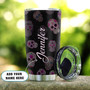 Pink Skull Lips Personalized Stainless Steel Tumbler