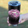 Pink Skull Lips Personalized Stainless Steel Tumbler