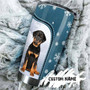 Rottweiler Puppy Snow Flakes Personalized Tumbler Gift For Rottweiler Mom Mother'S Day Gift Gift For Rottweiler Dadrottweiler Lover Gift