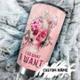 Skull Pink Flower I Do What I Want Personalized Fancy Unique Tumblerskull Tumblerskull Birthday Gift Christmas Gift For Her For Him