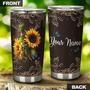 Sunflower Vintage Classic Style Personalized Tumblersunflower Tumblergift For Sunflower Loversunflower Presentgift For Hergift For Mom