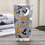 Trick Or Treat Funny Halloween Pattern Halloween Character Costumes Witch Boo Ghost Scary Pumpkin Trick Or Treat Halloween Stainless Steel Tumbler