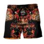 Firefighters On Fire Love Life Red And Black Beach Short