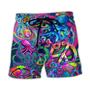Hippie Funny Octopus Colorful Tie Dye Style Beach Short