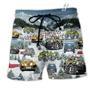 Jeep Party Merry Christmas Night Beach Short