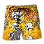 Food We're Death Before Pizza Skull Beach Shorts